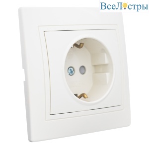 Розетка 2П+З с защ. шт. скрытой установки 16А 250В IP20,слоновая кость (керамика) "Дельта" General 477270