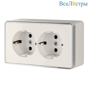 Розетка двойная с заземлением Werkel Gallant слоновая кость W5072103 4690389164668