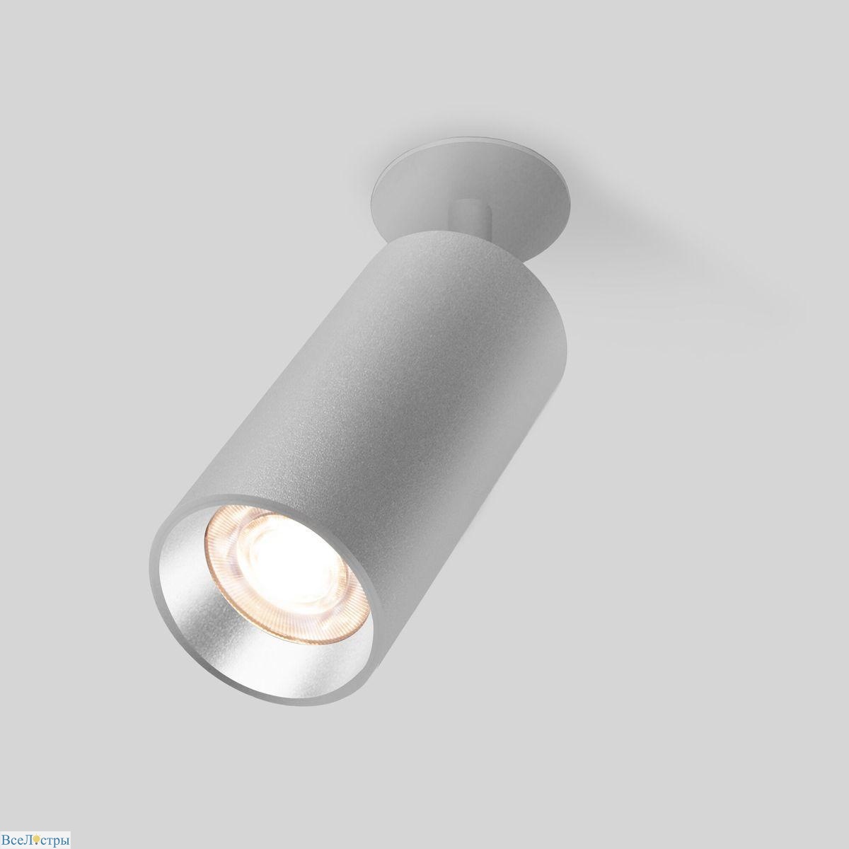 встраиваемый светодиодный спот elektrostandard diffe 25066/led серебряный a058212