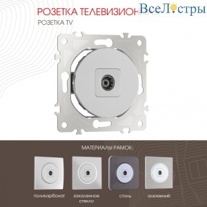 Розетка TV Arte Milano 202.43-1.silver