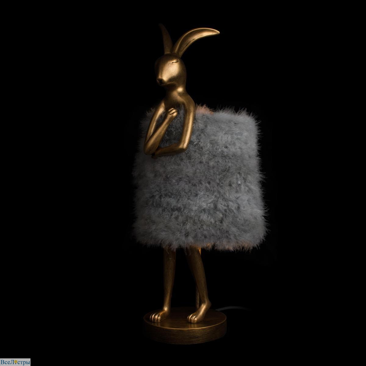 настольная лампа loft it lapine 10315/b grey fluff