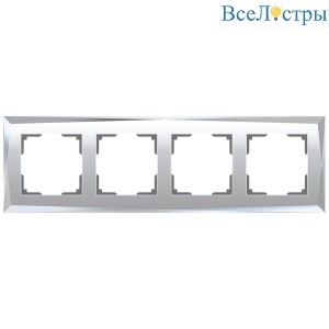 Рамка на 4 поста Werkel Diamant зеркальный W0041220 4690389158858