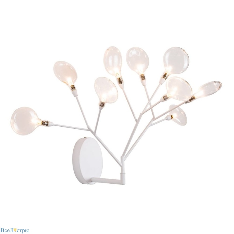 бра crystal lux evita ap9 white/transparent