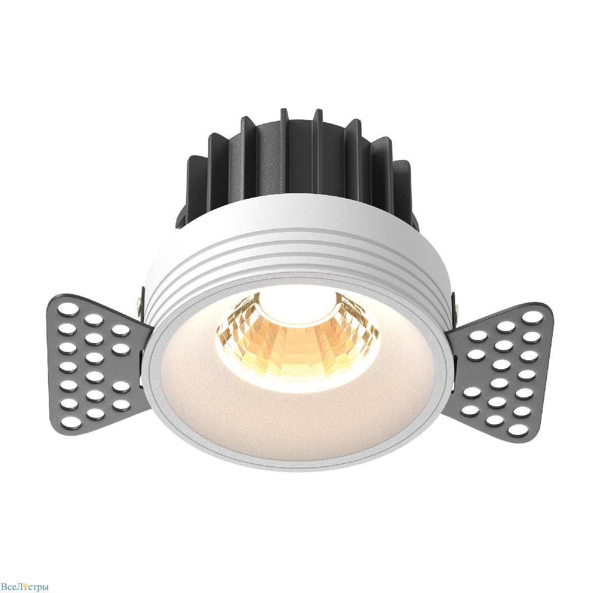 встраиваемый светильник maytoni round dl058-12w2.7k-trs-w