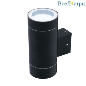 Уличный настенный светильник Uniel UUL-S92A 2х50W/GX53 IP65 BLACK UL-00009365