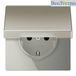 Розетка 2K+З с крышкой Jung ES1520KL