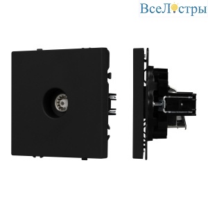 Механизм телевизионной розетки Arlight SCT-NOBE-MTV1-SFPL-BK (Черный оникс) 054293