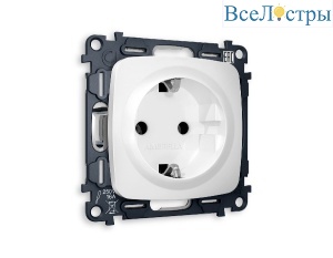 Комплект механизма розетки с/з на винтовых зажимах Ambrella Volt Omega MO126010