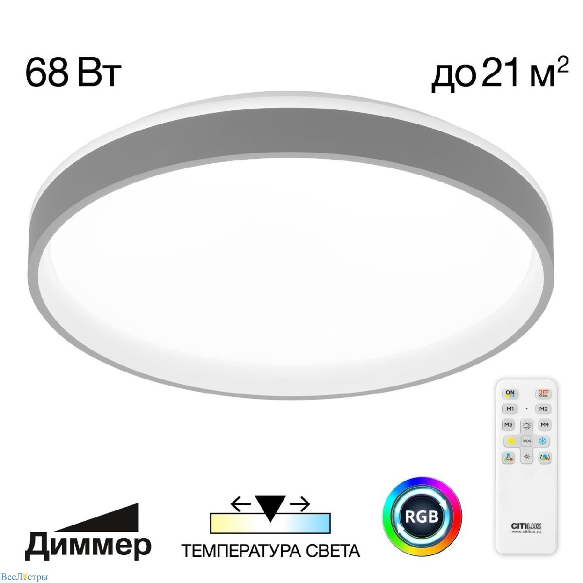 потолочный светильник citilux enzo cl753453g