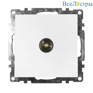 Розетка телевизионная TV Stekker Катрин белый GLS00-7108-01 39306