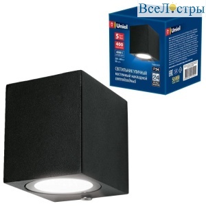 Уличный настенный светодиодный светильник (UL-00006806) Uniel ULU-S05A-5W/4000K IP54 Black