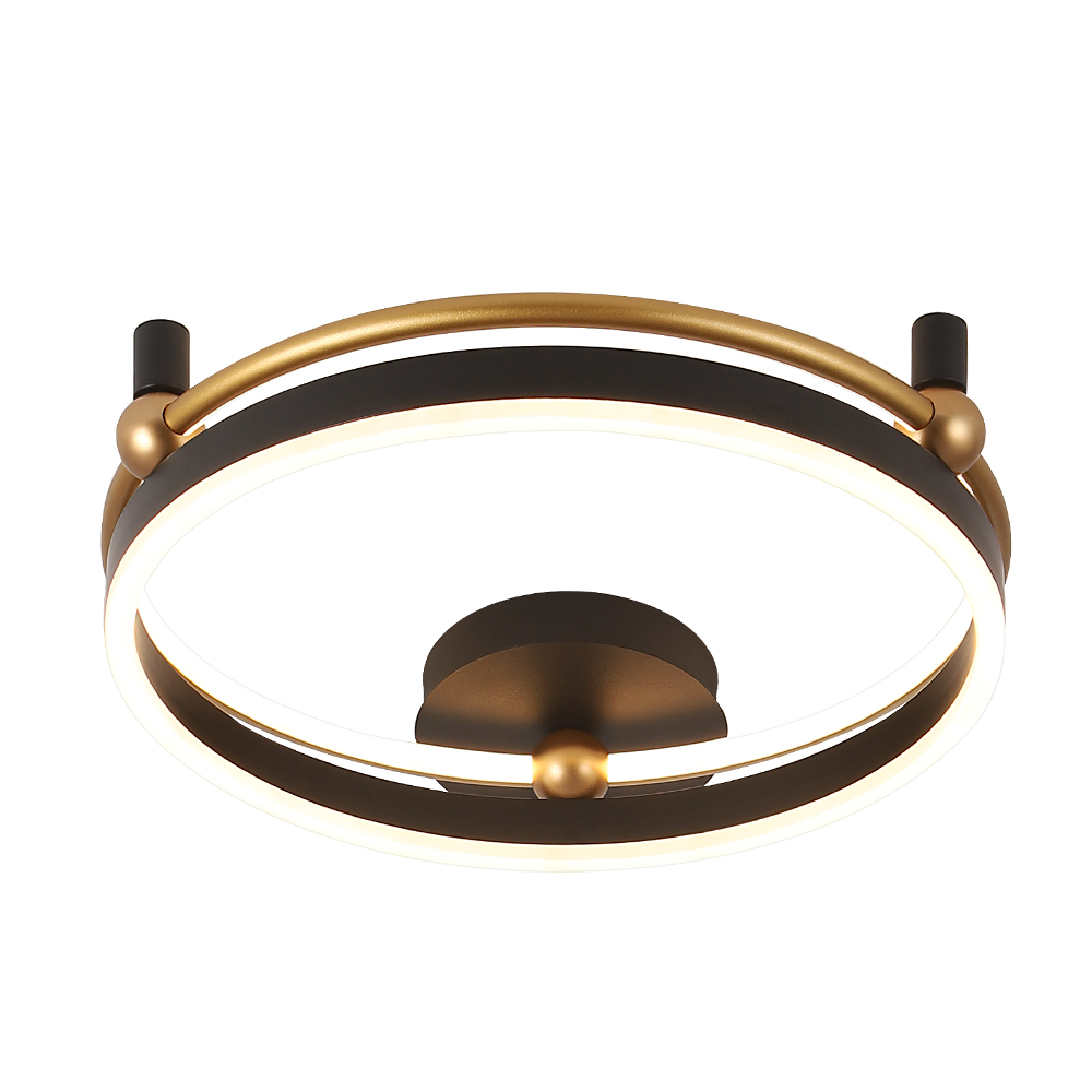 потолочный светильник crystal lux fernando pl48w led black/gold
