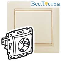 Розетка с/з со шторками Legrand Valena Classic 695613