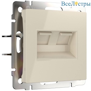 Розетка двойная Ethernet RJ-45 Werkel слоновая кость W1181103 4690389155864