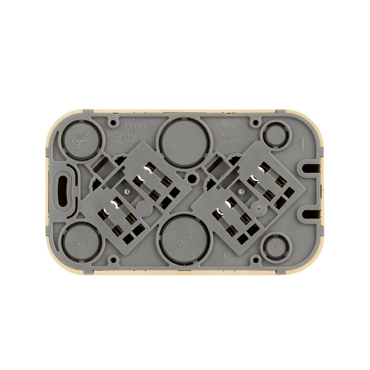розеточный блок двойной б/з legrand quteo 782281
