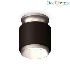 Комплект накладного светильника Ambrella light Techno Spot XS7511100 SBK/MCH черный песок/хром матовый (N7928, C7511, N7033)