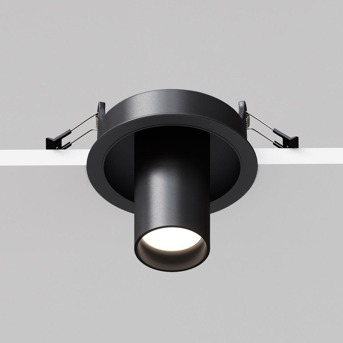 встраиваемый спот maytoni technical focus s c048cl-01-gu10-b