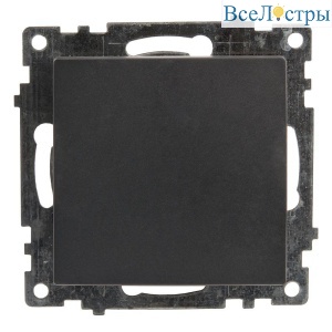 Переключатель одноклавишный Stekker Катрин графит GLS10-7105-06 49412