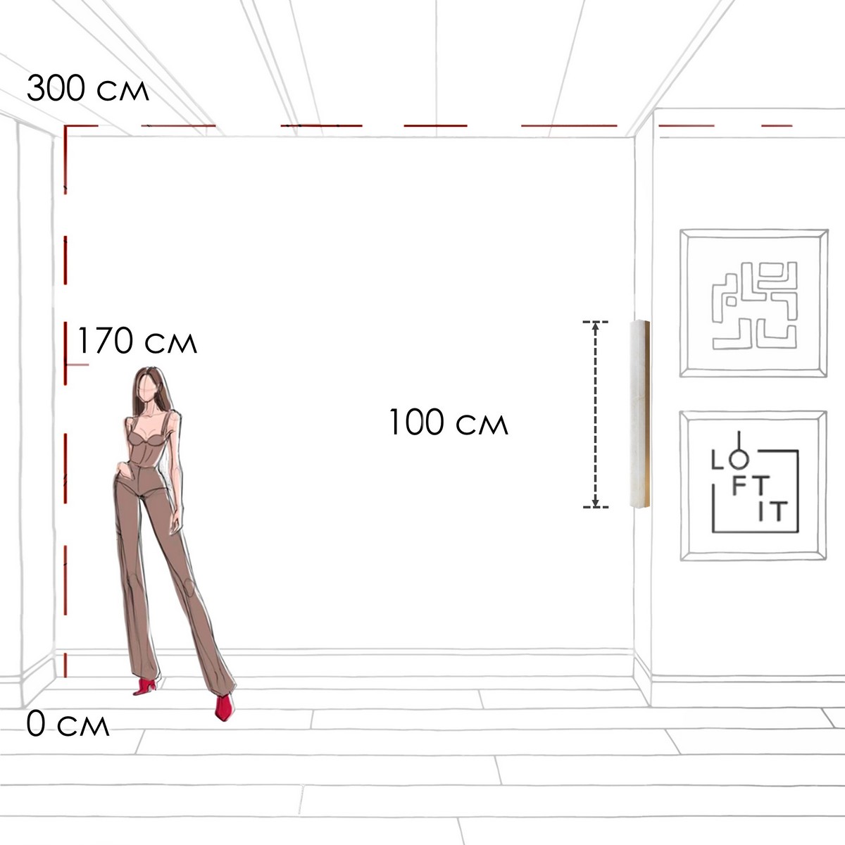 настенный светильник loft it mondrian 10408w/1000