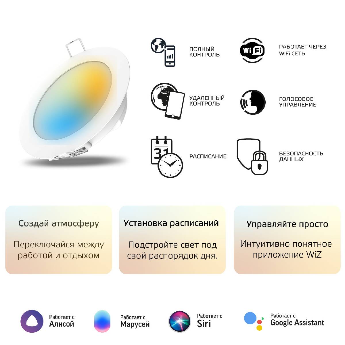 встраиваемый светодиодный светильник gauss 2030122