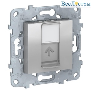 Розетка компьютерная RJ45 Schneider Electric Unica New Cat. 5e UTP NU541130