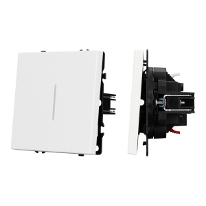 Выключатель проходной 1 кл подсветка софт-тач белый кварц Arlight SWT-MKP1-SFPL-L-WH (250V, 10A) 054236(1)