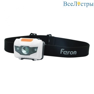 Налобный светодиодный фонарь Feron TH2302 на батарейках 70х20 120 лм 41681