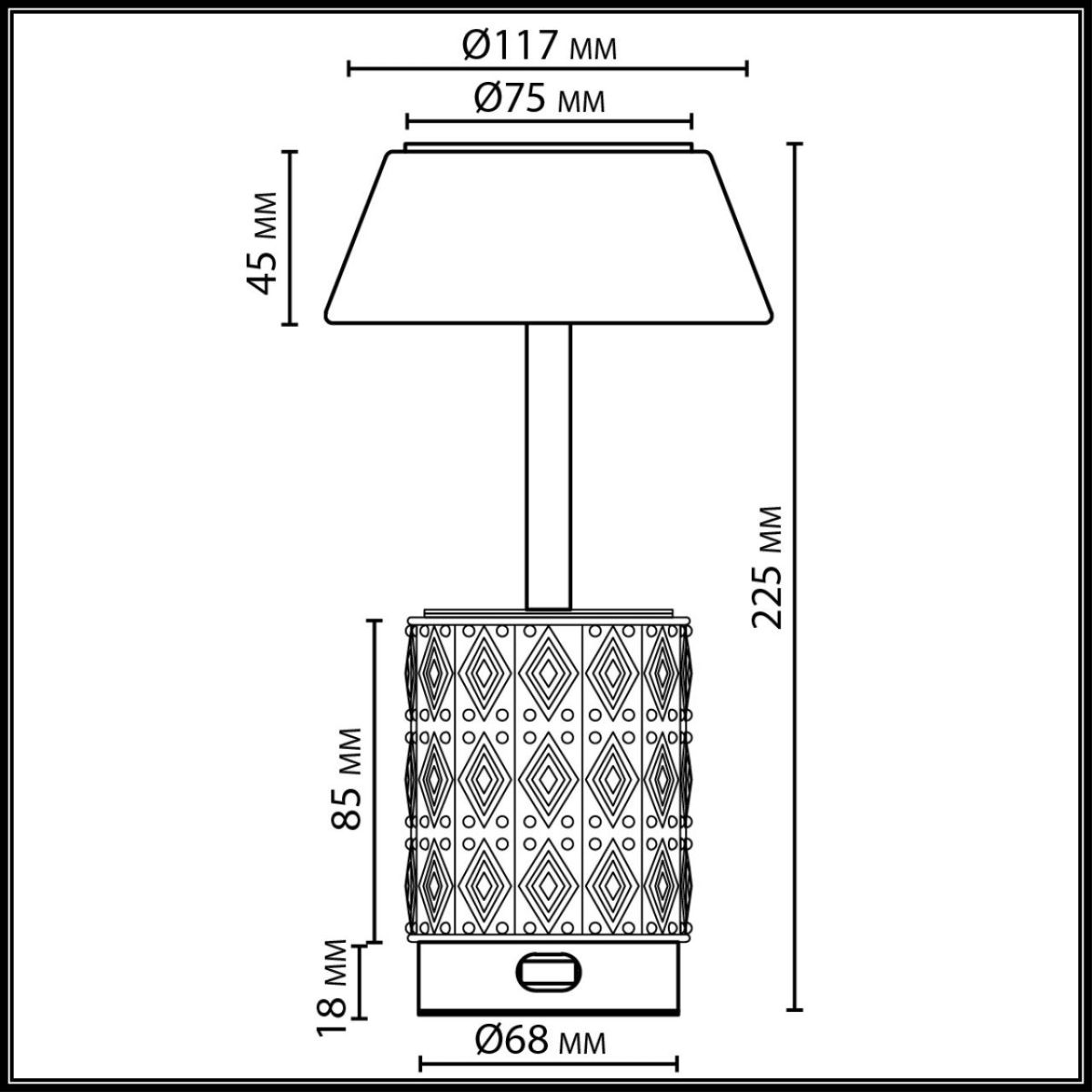 настольная лампа беспроводная odeon light l-vision lulu 5454/6tl