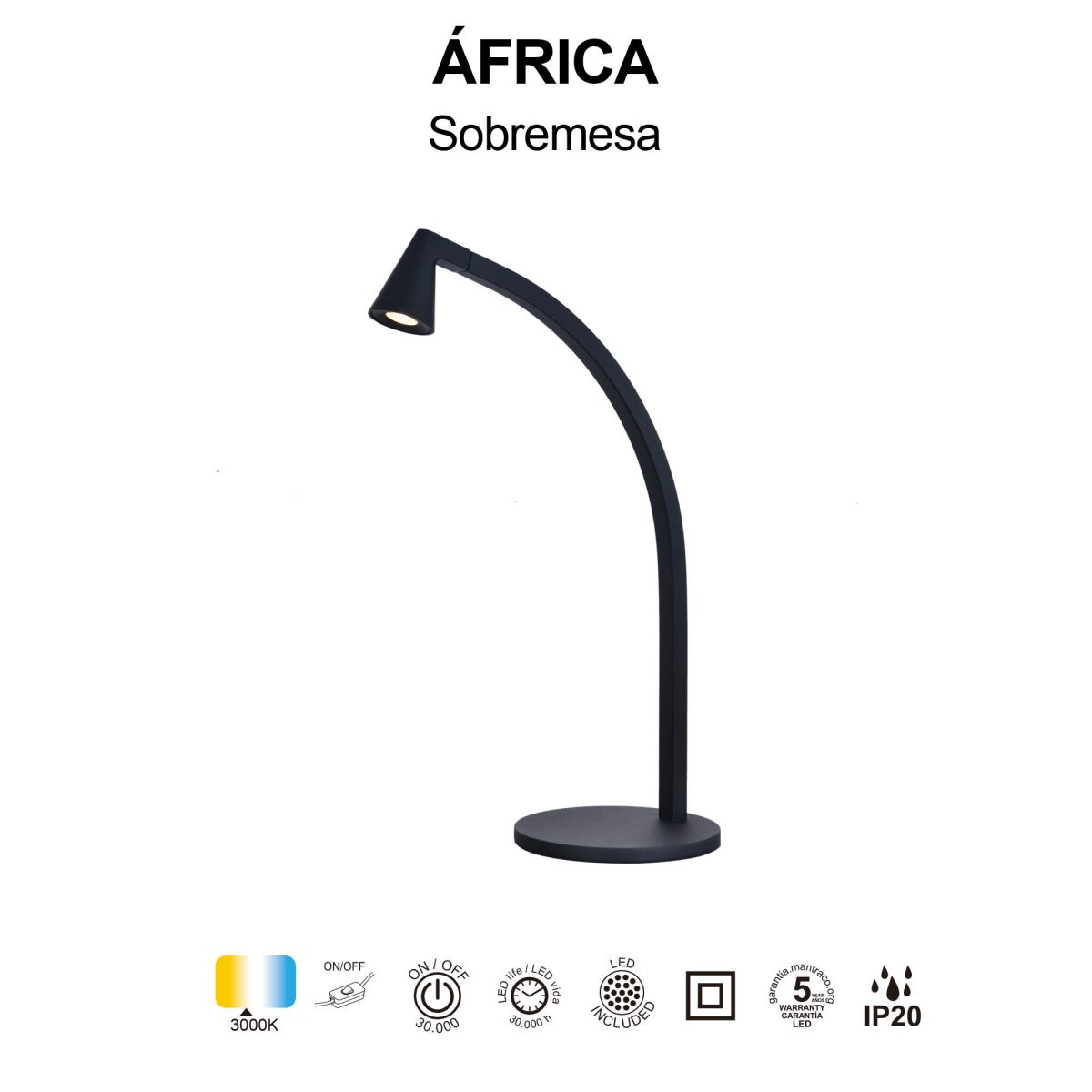 настольная лампа mantra africa 9415