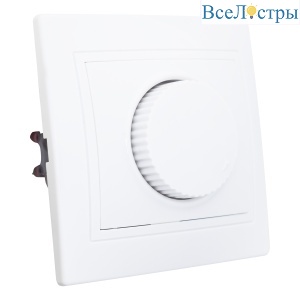 Выключатель света с регулятором яркости 300 Вт IP20, белый "Дельта" General 477214