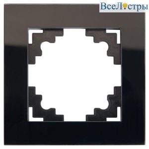 Рамка 1-постовая Stekker Катрин черный GFR00-7001-05 39518
