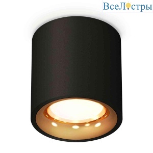 Комплект накладного светильника Ambrella light Techno Spot XS7532024 SBK/PYG черный песок/золото желтое полированное (C7532, N7014)