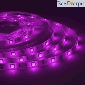 Светодиодная влагозащищенная лента Apeyron 12В 5050 7,2Вт/м RGB 5м IP65 00-41