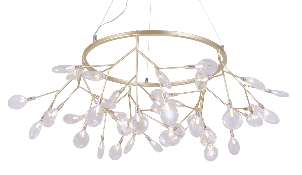 подвесная люстра crystal lux evita evita sp45 d gold/transparent
