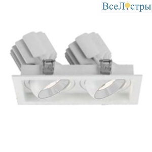 Встраиваемый карданный светильник Arlight MS-VORTEX-BUILT-S210x117-2x20W Day4000 (WH-WH, 20 deg, 230V) (IP20 Металл) 057769