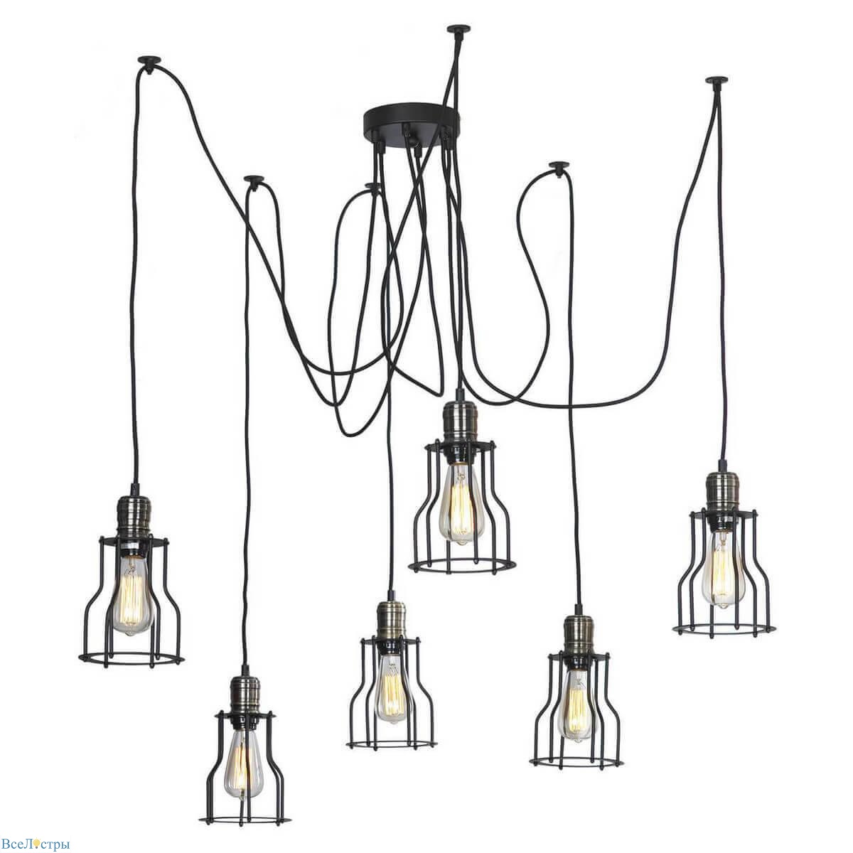 подвесная люстра lussole loft shirley iv lsp-9310