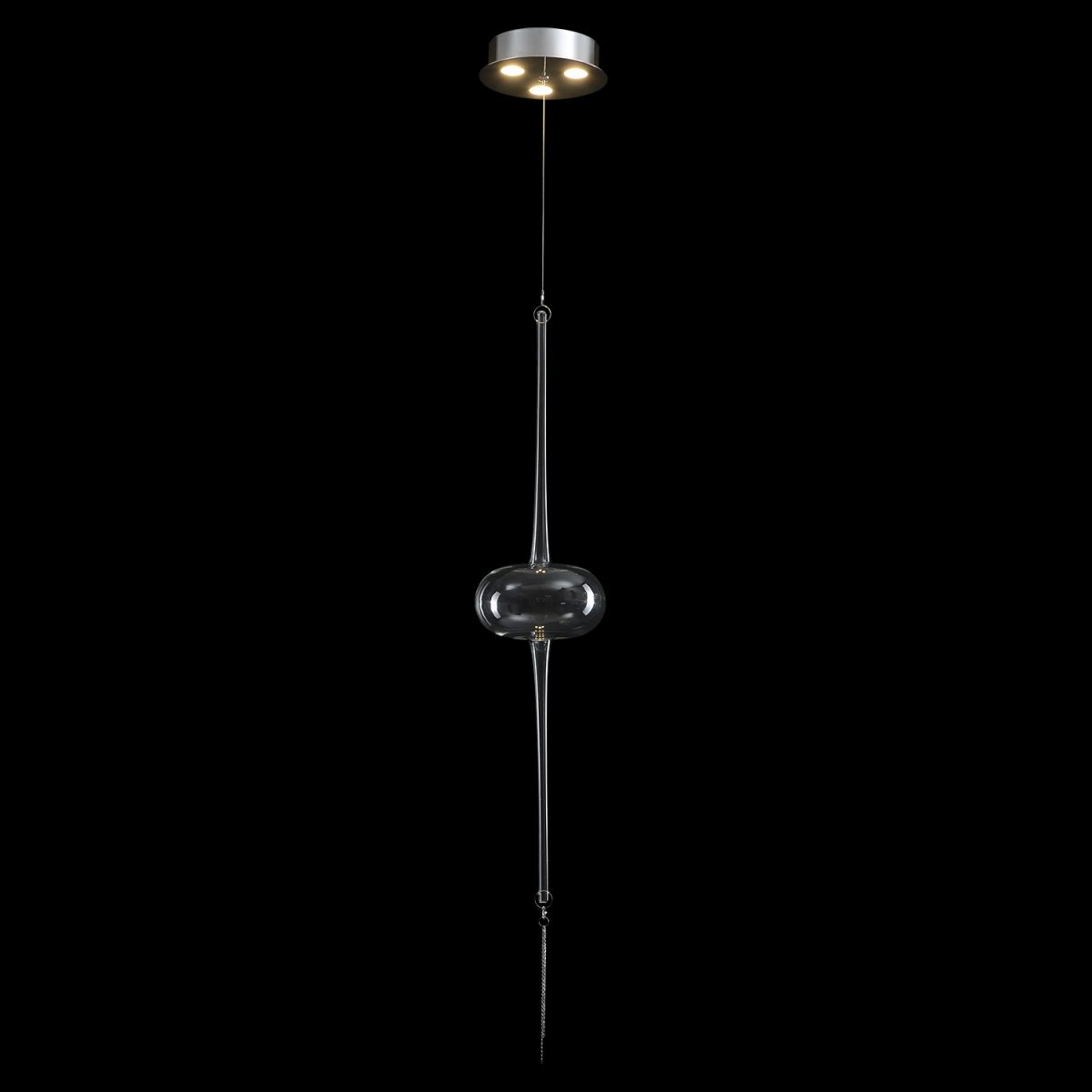 подвесной светильник crystal lux glass sp3w led chrome