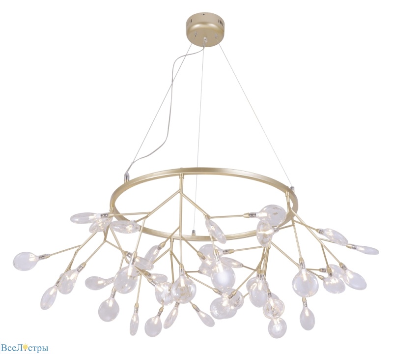 подвесная люстра crystal lux evita evita sp45 d gold/transparent