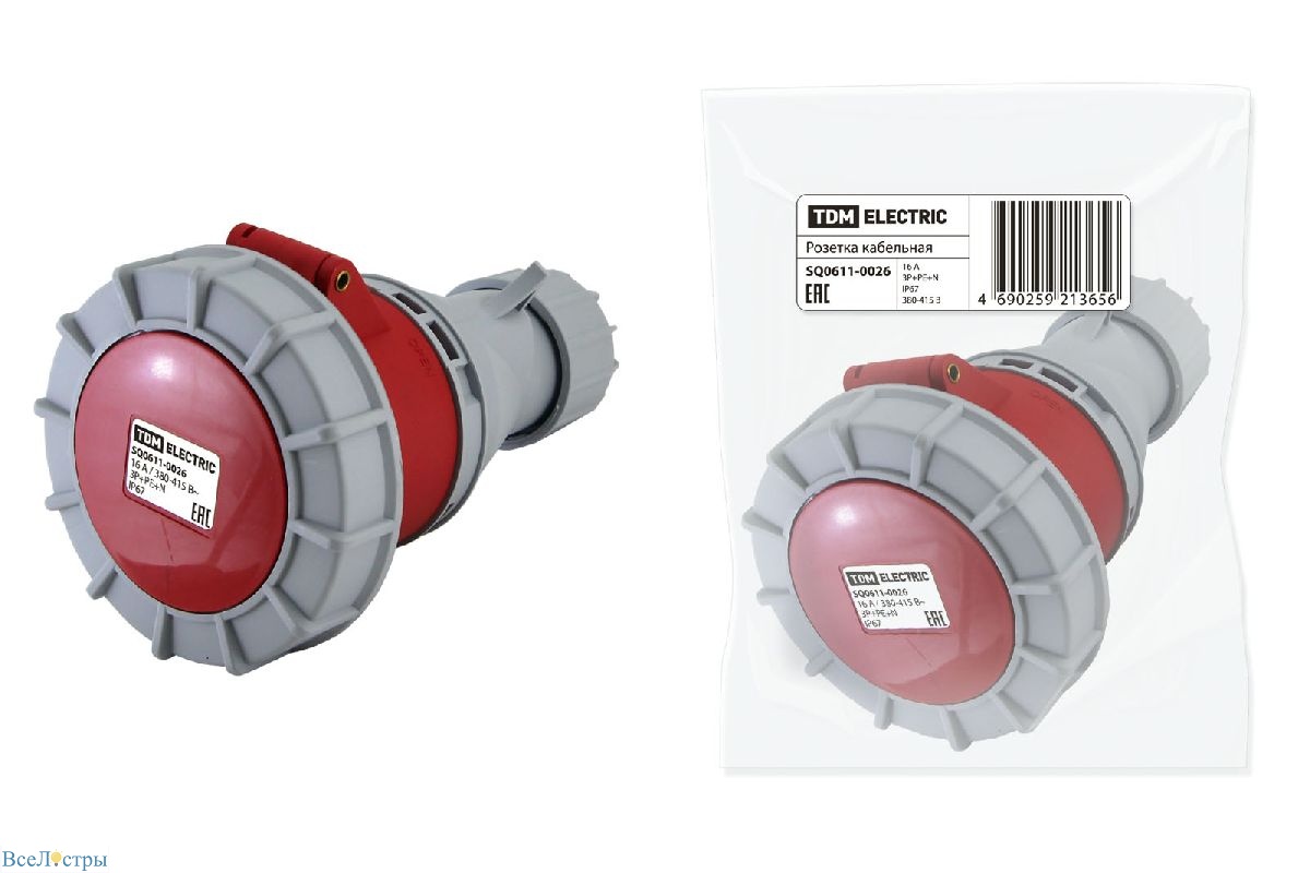 розетка кабельная tdm electric sq0611-0026