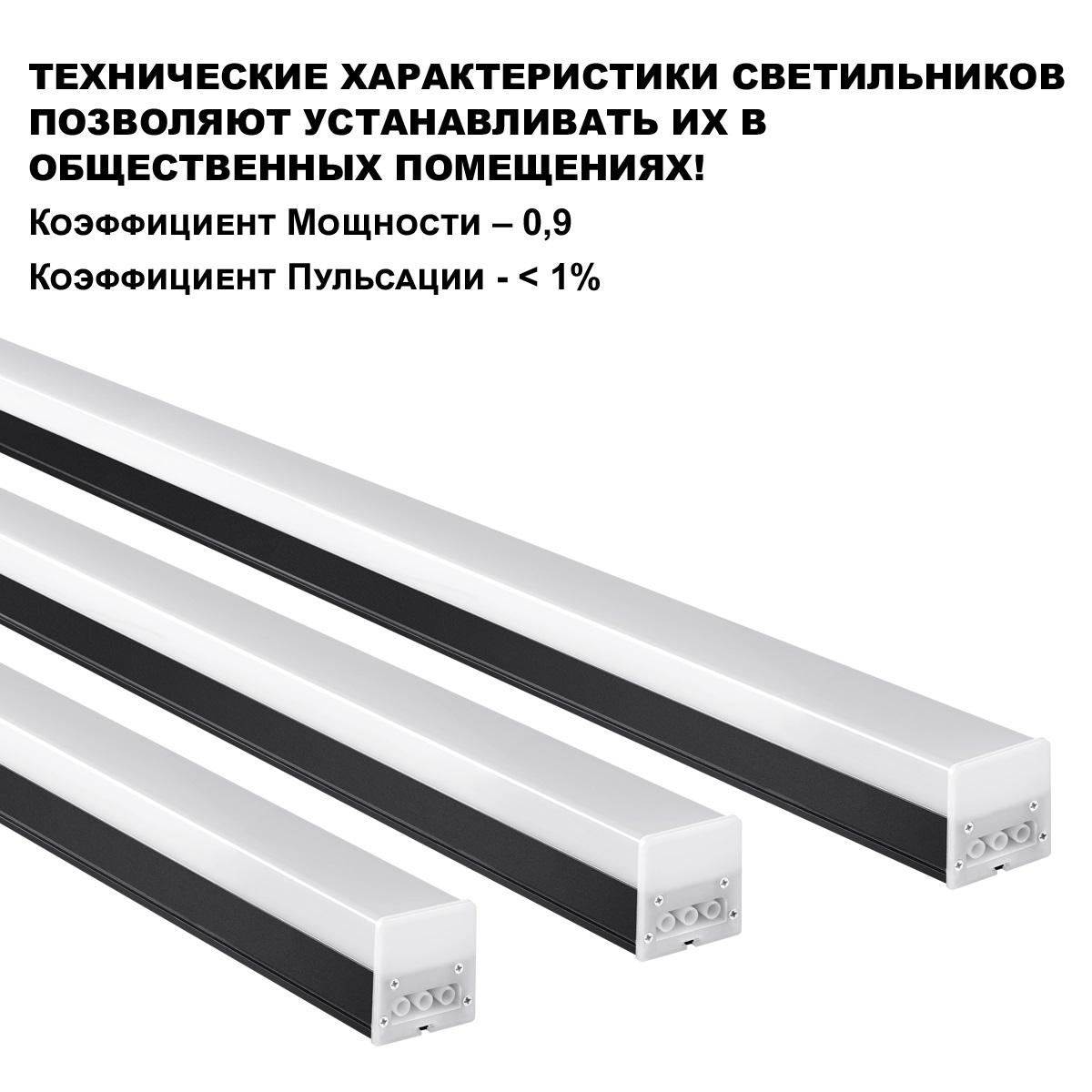 линейный светодиодный светильник novotech over bits 359111