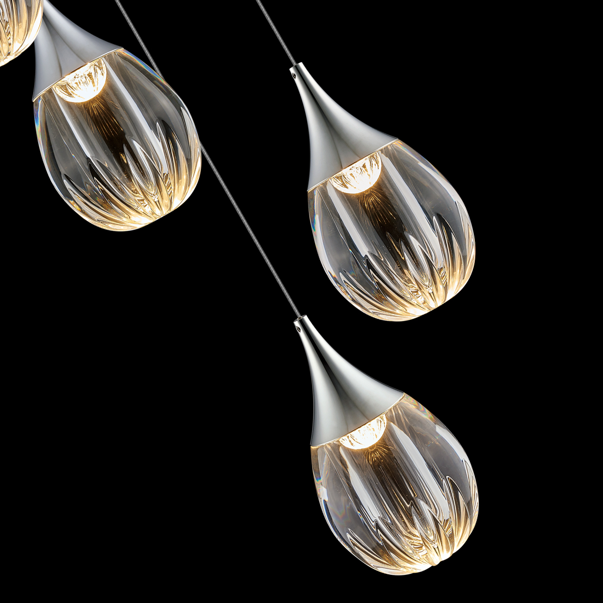 каскадная люстра delight collection stilla md24001004-5a chrome/clear