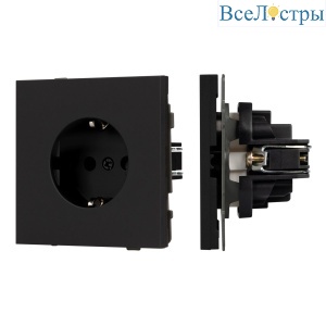 Механизм электрической розетки Arlight SCT-TENDO-MEU1-SFPL-BK (230V, 16A) 054638
