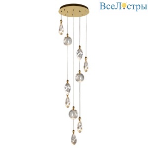 Каскадная люстра Delight Collection Colvin MT9176-10H titanium gold