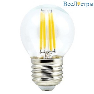 Лампа светодиодная филаментная (UL-00003255) Uniel E27 7,5W 4000K прозрачная LED-G45-7,5W/NW/E27/CL GLA01TR