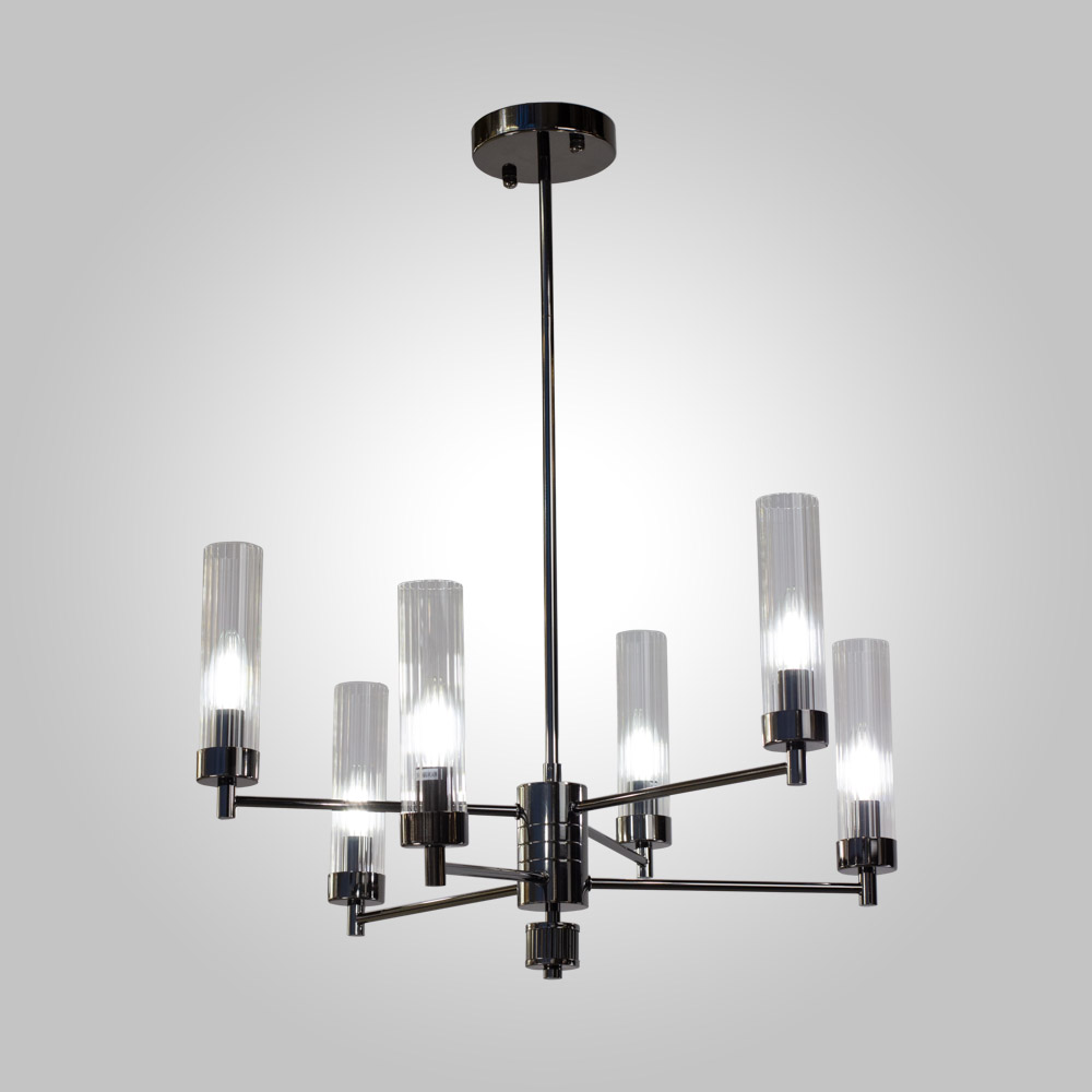 люстра на штанге am group indigo sp6 pearl black