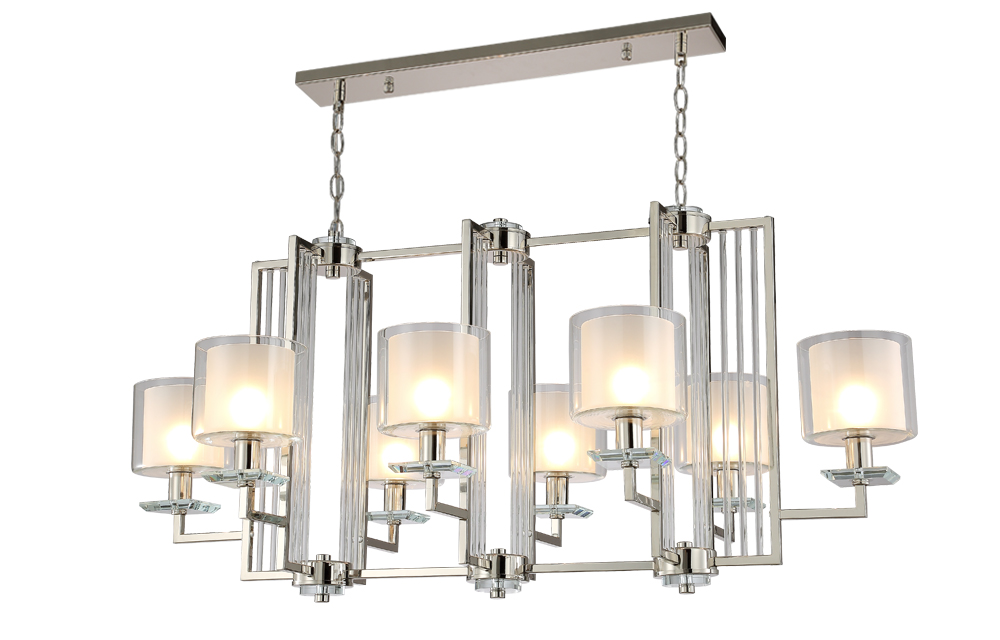 подвесная люстра crystal lux nicolas nicolas sp8 l1000 nickel/white