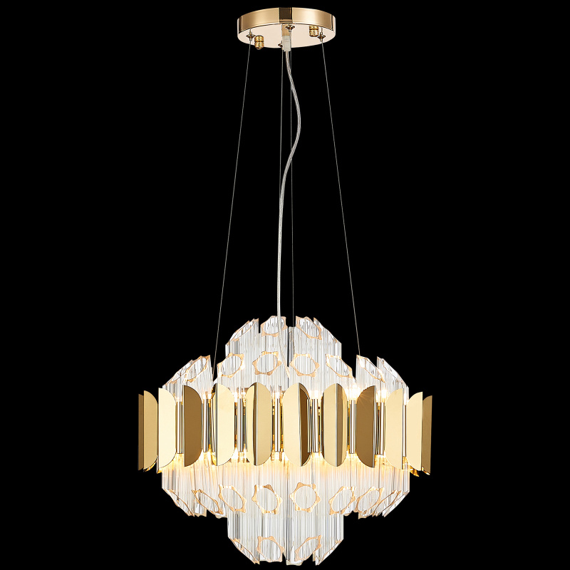 подвесная люстра natali kovaltseva rivera 81443/6c gold