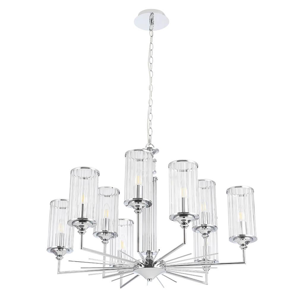 подвесная люстра crystal lux gloria sp9 chrome