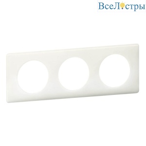 Рамка 3-постовая Legrand Celiane белый глянец 066633