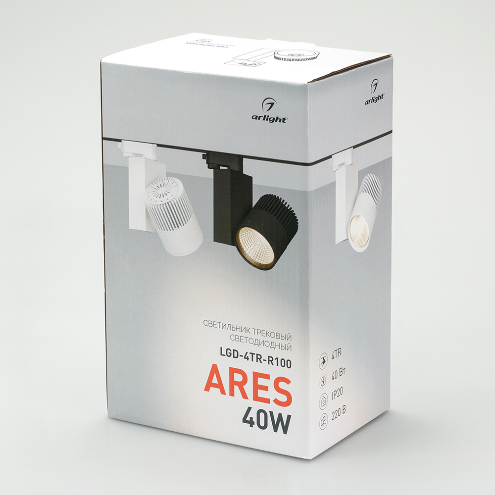 трековый светильник arlight lgd-ares-4tr-r100-40w warm3000 026375